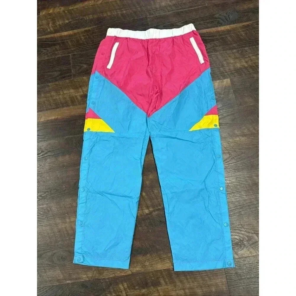 Vintage Funny Guy Creation Mens 80's Color Blocking Jogger Pants Sz XXL Swishy